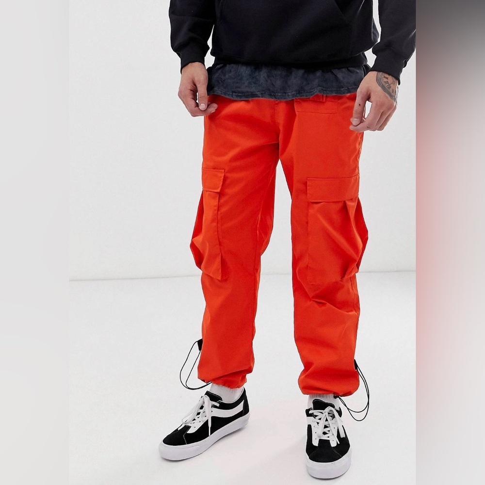 Orange Cargo Pants